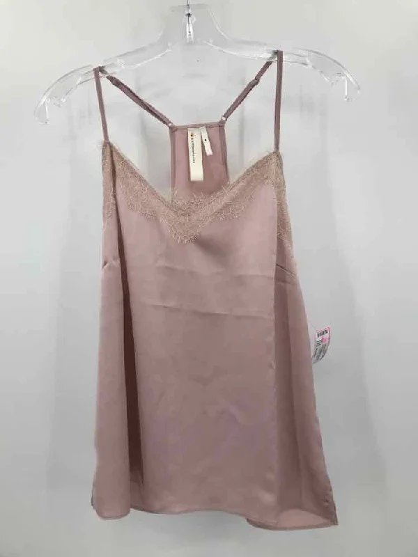 Pre-Owned Anthropologie Pink Size Medium Tank Top low neck tank