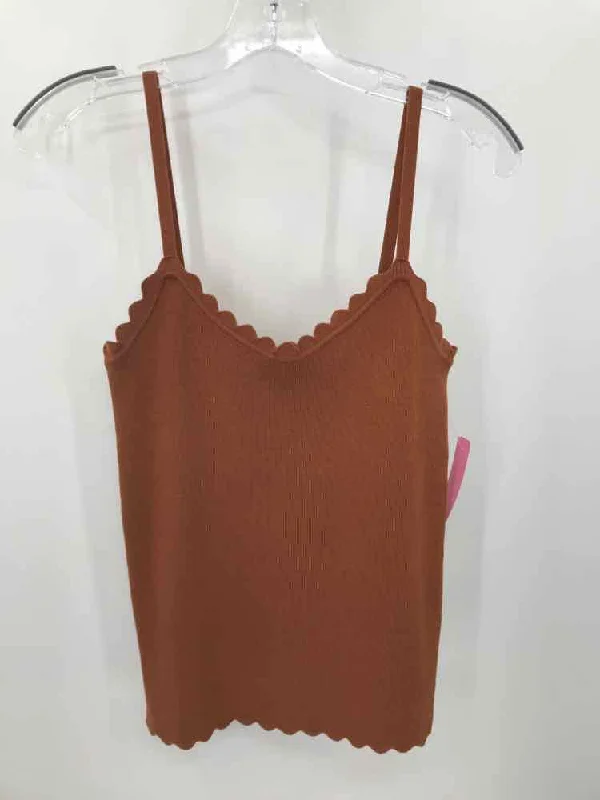 Pre-Owned Mine Brown Size Medium Tank Top adorable tank top