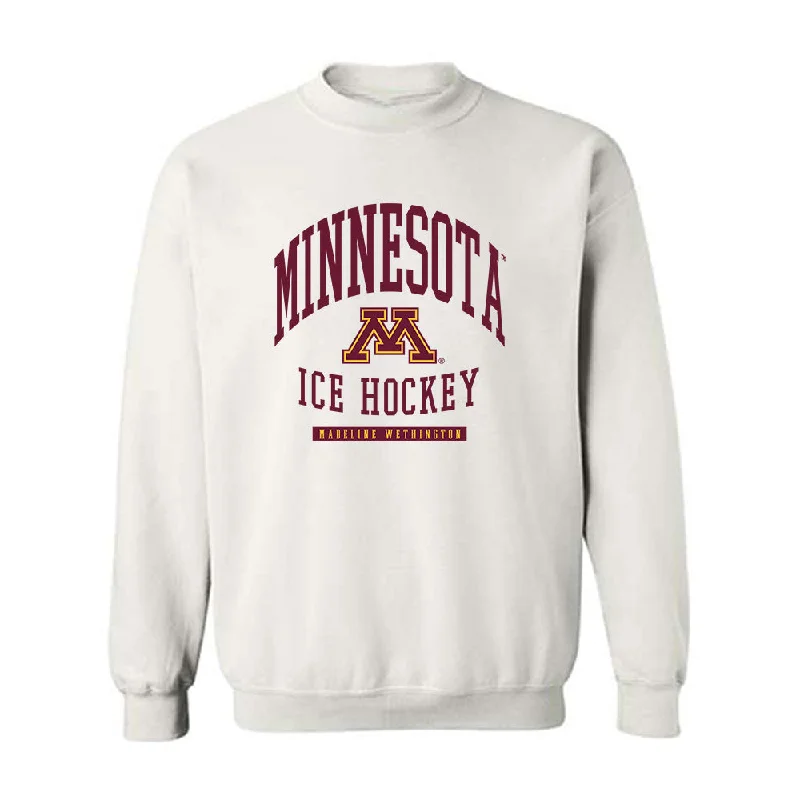 Minnesota - NCAA Women's Ice Hockey : Madeline Wethington - Classic Fashion Shersey Crewneck Sweatshirt Hoodie with Pattern Geometric Abstract