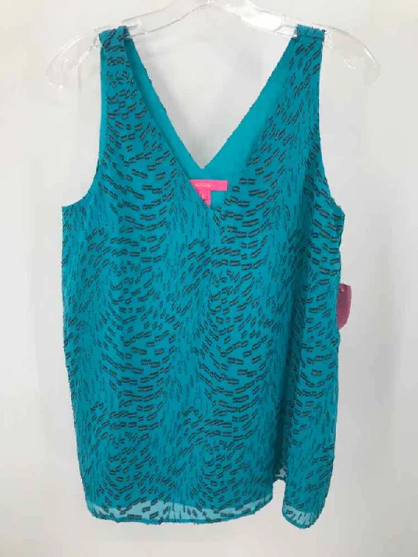 Pre-Owned Lilly Pulitzer Blue Size Small Printed Tank Top white tank top