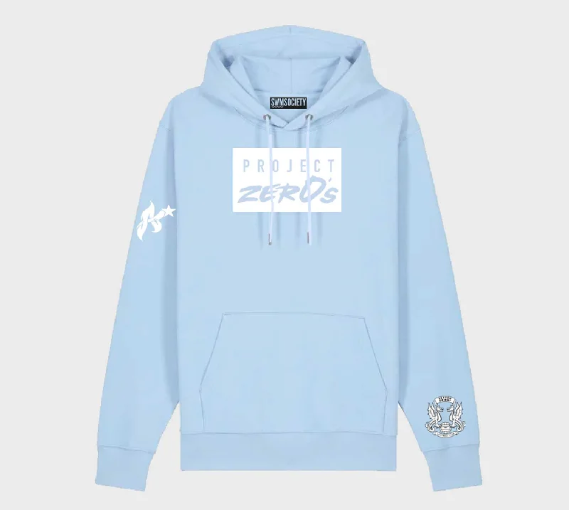 SWMSociety  - Project ZerO's Box Logo Hoodie Hoodie with Tied Waist Feminine Flattering