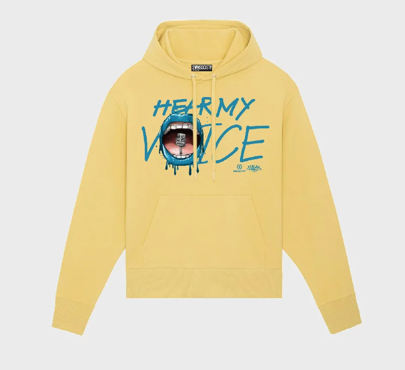 SWMSociety x Dream City x Hear My Voice Hoodie Hoodie with Mock Neck Collared Structured