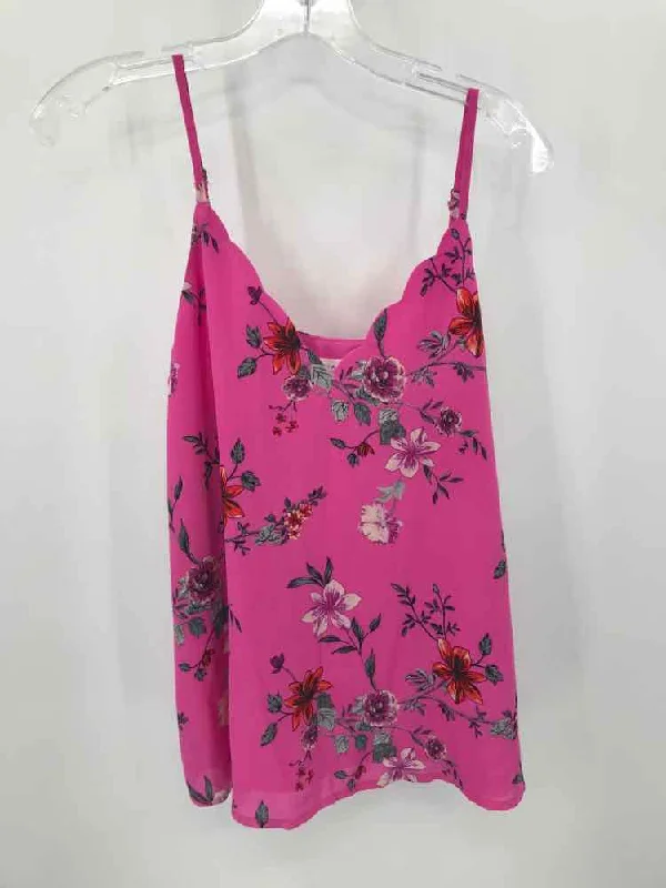 Pre-Owned Socialite Pink Size Small Floral Tank Top flirty tank top