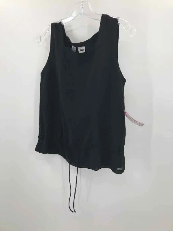 Pre-Owned DKNY Black Size 6 Tank Top lace tank top