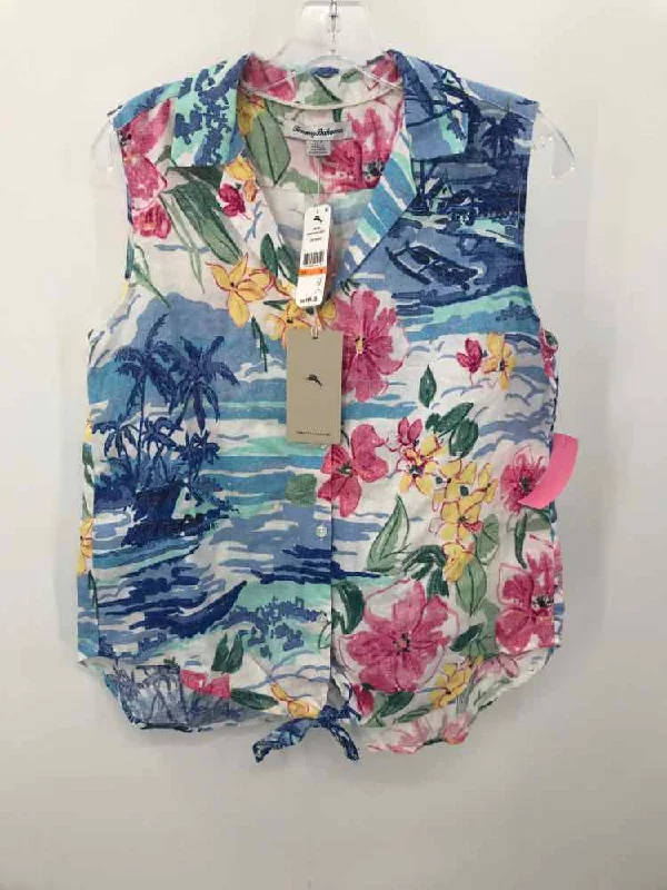 Pre-Owned Tommy Bahama Blue Size Small Tank Top bright tank top