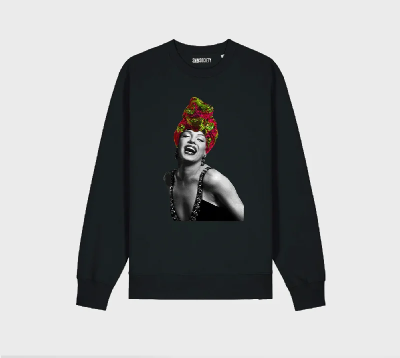 SWMSOCIETY X NEWBEINGS Mama Marilyn Sweatshirt Hoodie with Ribbed Cuffs Snug Fit Comfort